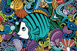Fish Doodle MicroPuzzle - Mini Jigsaw Puzzle