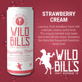 Strawberry Cream  - Premium Cane Sugar Soda, 12-Pack, Cans