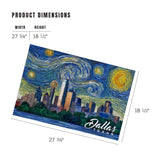 1000 PIECE PUZZLE Dallas, Texas, Starry Night City Series
