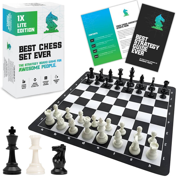 Best Chess Set Ever, 1x Travel Chess Set, Black Board