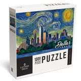 1000 PIECE PUZZLE Dallas, Texas, Starry Night City Series