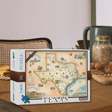 Texas State Map Jigsaw Puzzle - 1000-Pieces