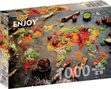 World Map in Spices 1000pc Enjoy Puzzle