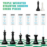 Best Chess Set Ever, 3x Tournament Set, Double-Sided Board