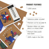 1000 PIECE PUZZLE Dallas, Texas, State Treasure Trove
