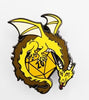 Dice Dragon Pin - Gold
