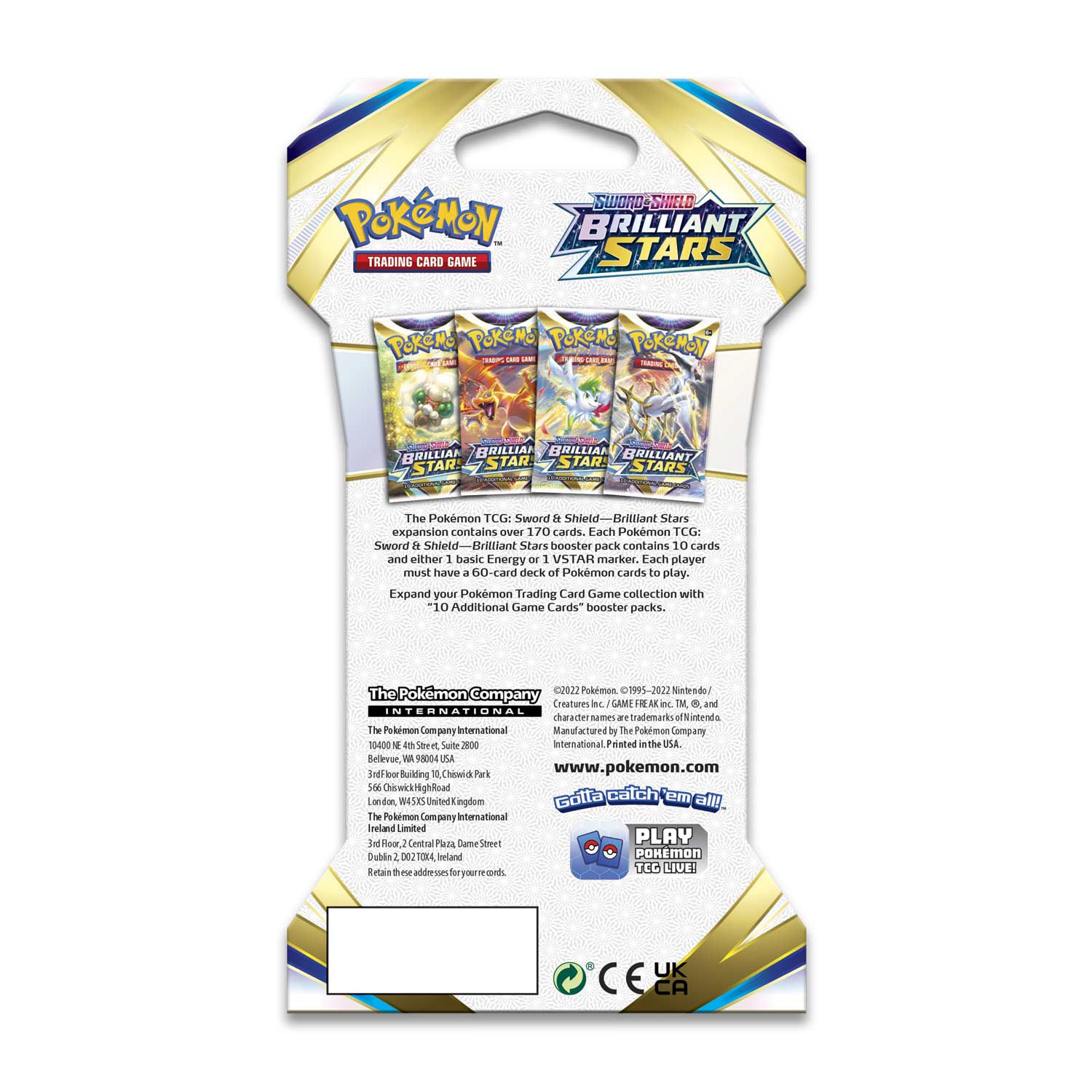 pokemon tcg sword & shield brilliant stars booster box Shield: Not suitable for children under 3 years old Pokemon Sword & Shield Brilliant