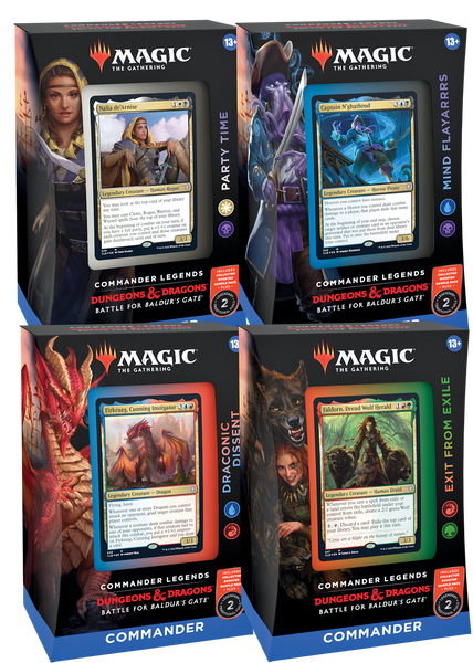 MTG: Commander Legends: Battle for Baldur's Gate Commander Set of 4 De House Rules Games MTG: Commander Legends: Battle for Baldur's Gate Commander Set of 4 De House Rules Games